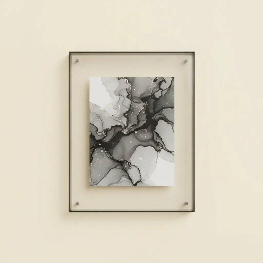 Grey Aura Floating Frame in Translucent Acrylic