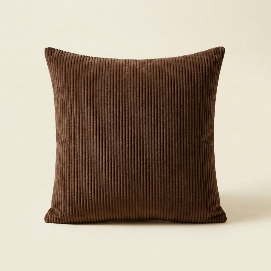 Dark Brown corduroy velvet cushion cover