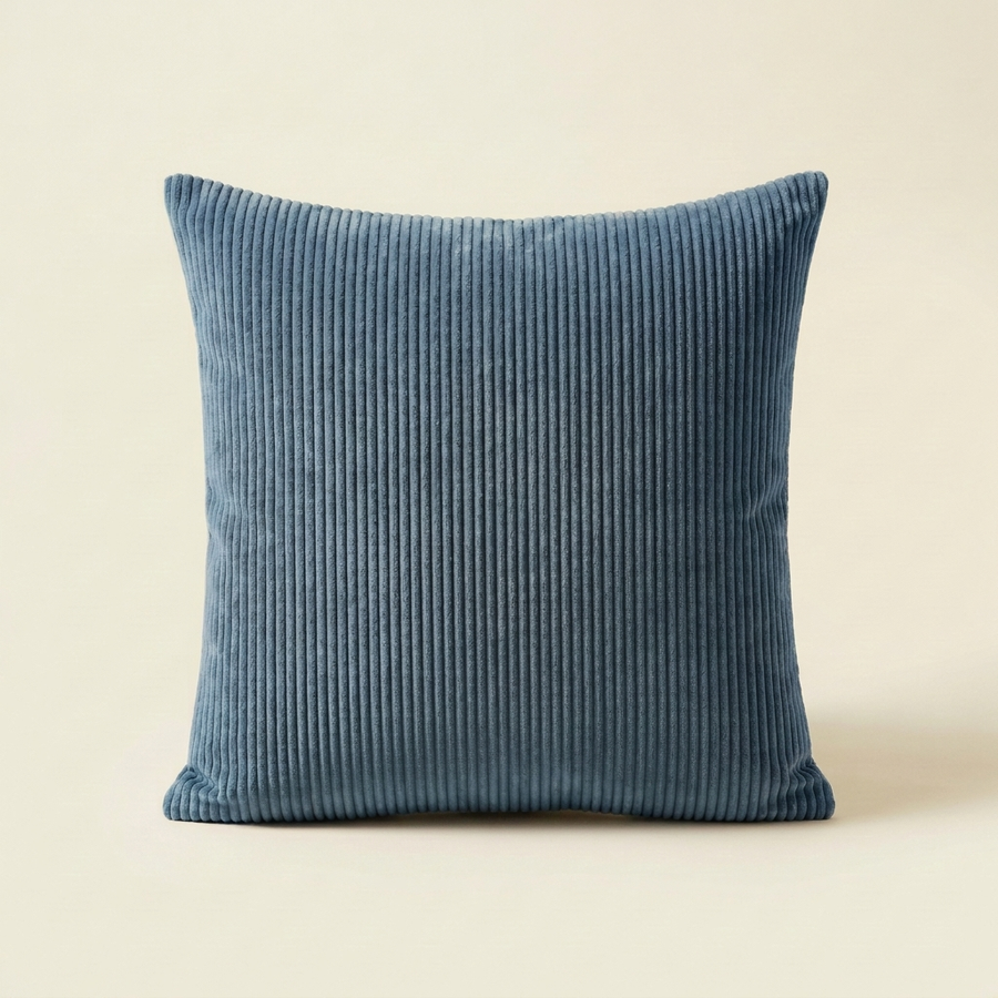 Denim Blue corduroy velvet cushion cover
