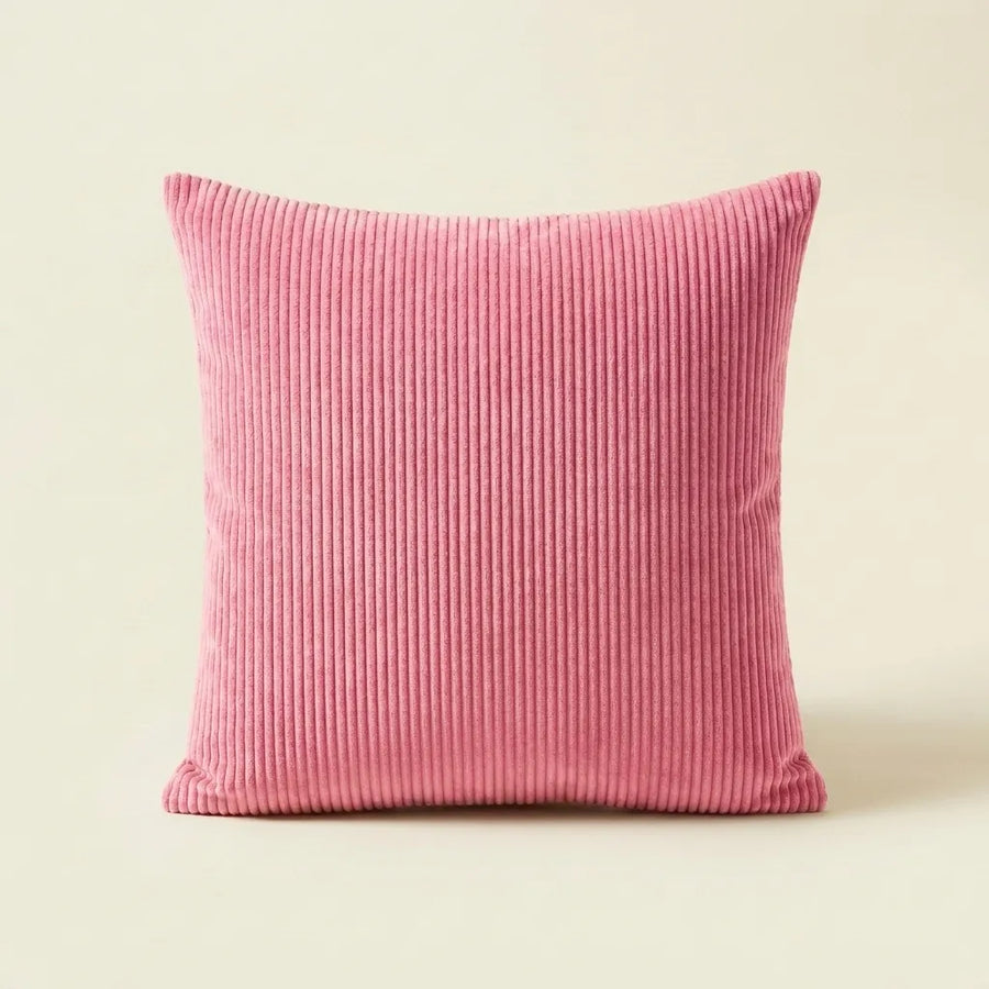Rubber Pink corduroy velvet cushion cover