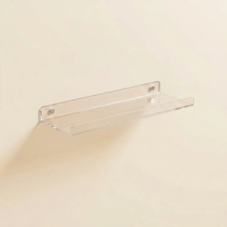 Clear Wall Mounted Drift Floating Shelf in Acrylic