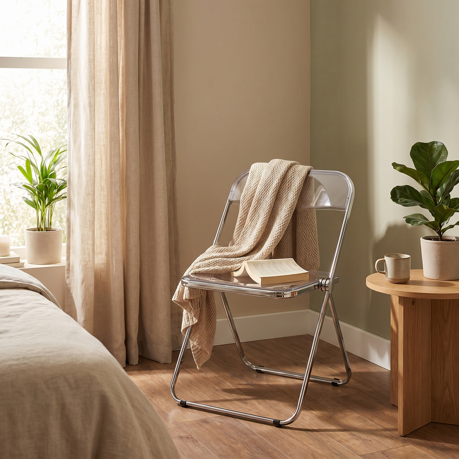 Clear Acrylic Lucent Folding Chair