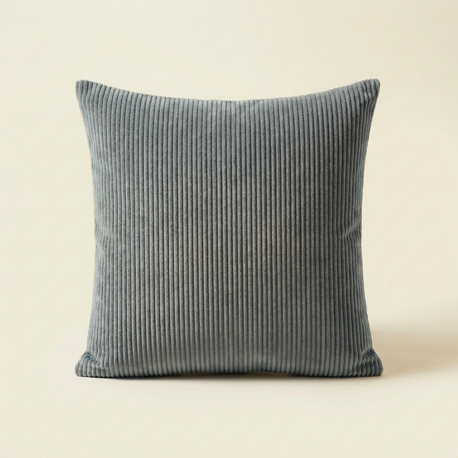 Greyish Blue corduroy velvet cushion cover