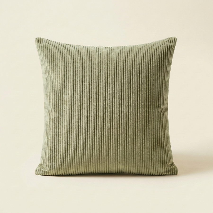 Light Green corduroy velvet cushion cover