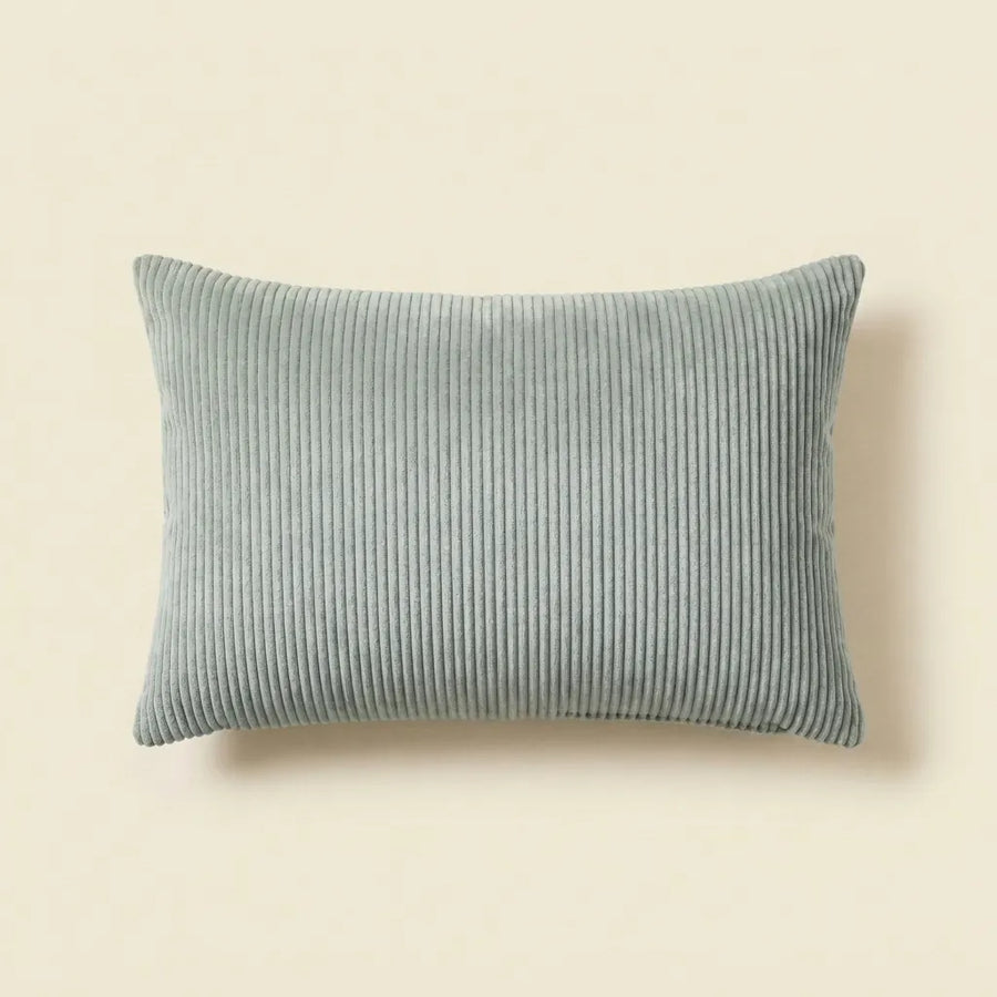 Light Green corduroy velvet lumbar cushion cover