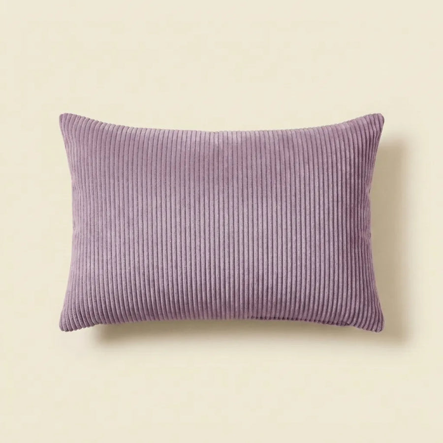 Smoked Purple corduroy velvet lumbar cushion cover