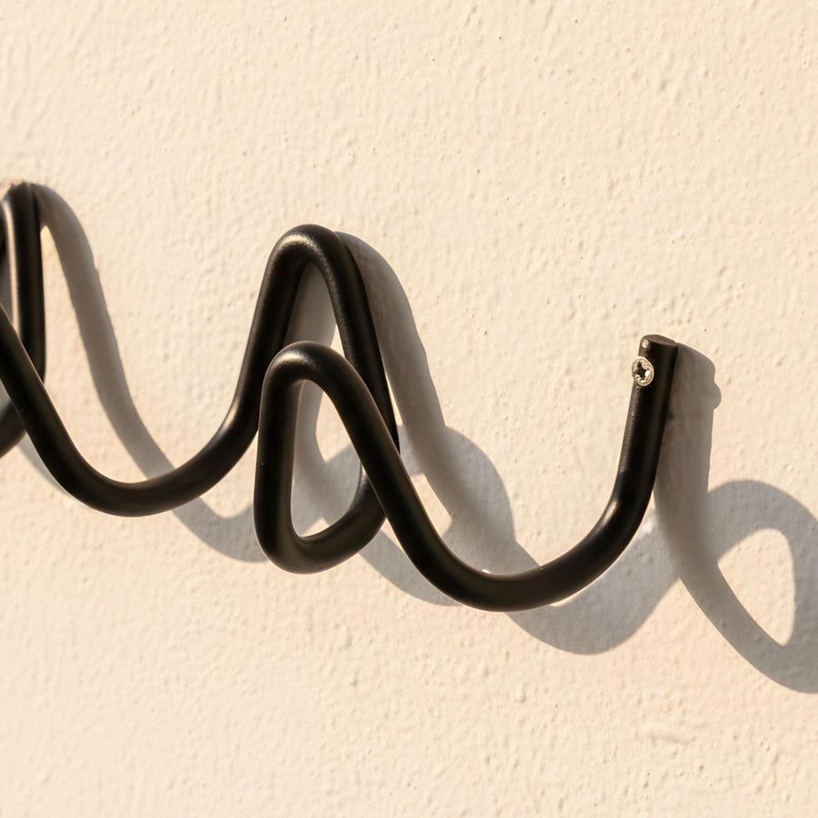 Wave Hook Rail colour range — multiple finishes shown together