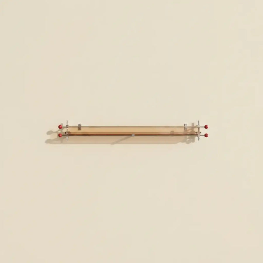 Brown Spectrum Acrylic Shelf with Chrome-Plated Frame