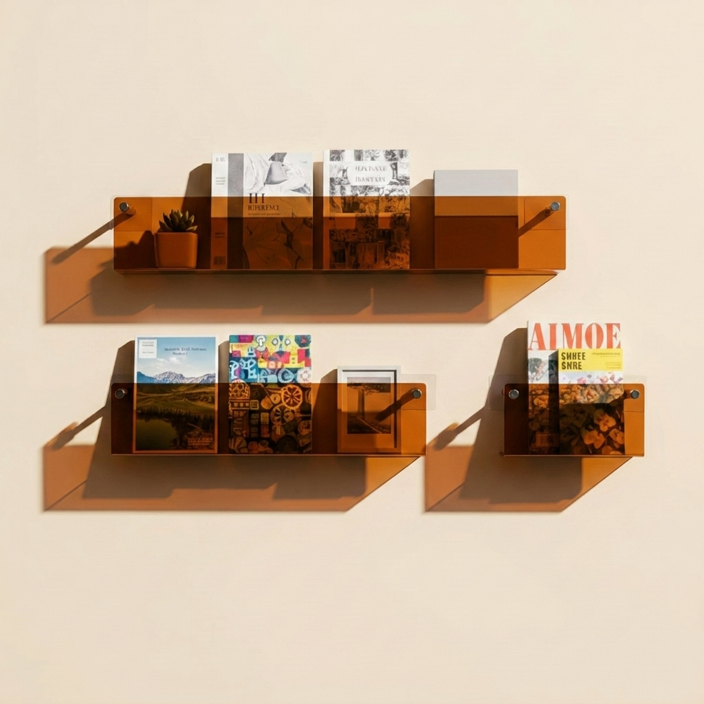 Wall Mounted Folio Wall Rack in Acrylic