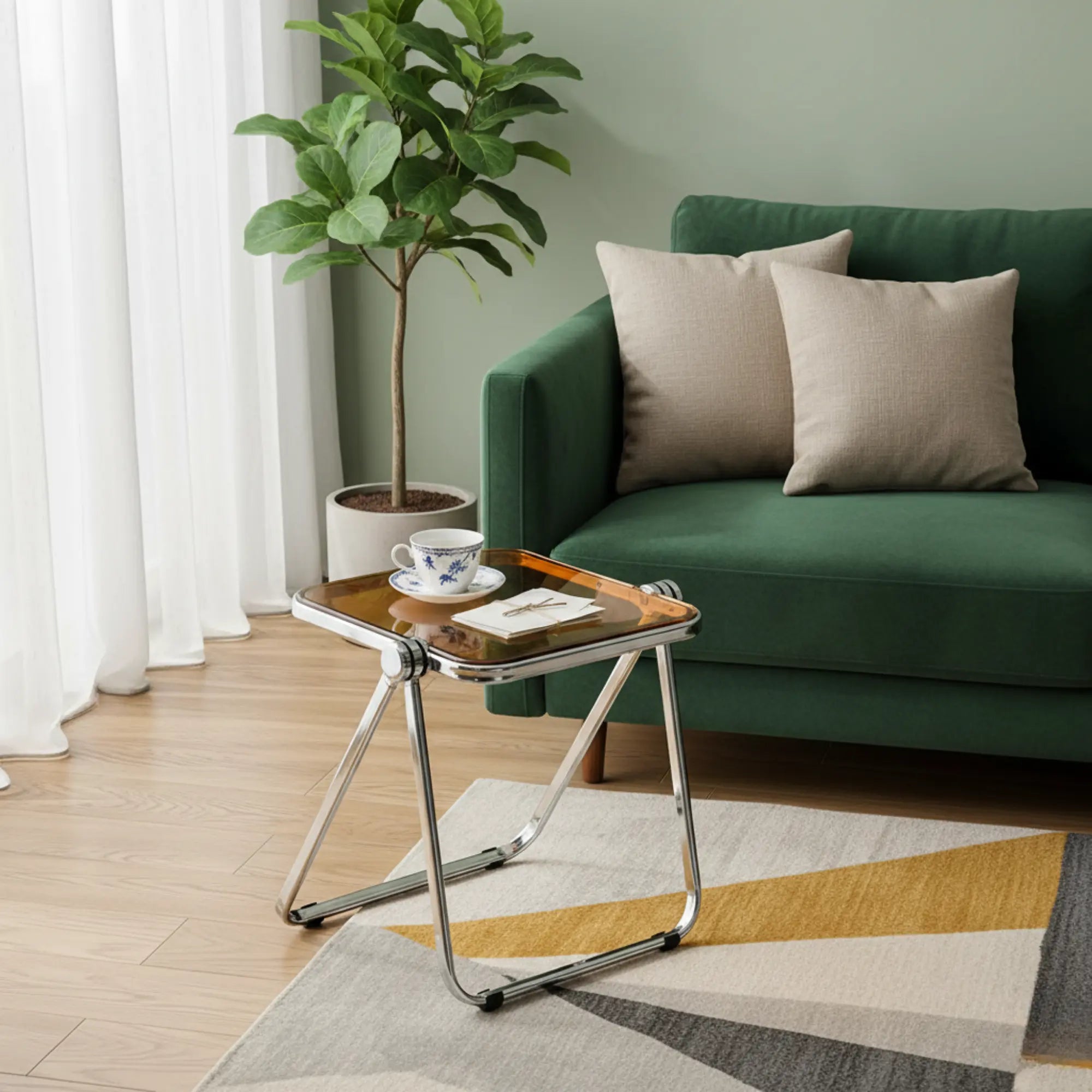 Clear Acrylic Lucent Tray Table — alternate view 2