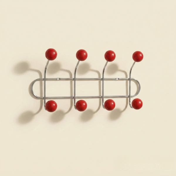 Orbit Hook Rail — Chrome & Wood