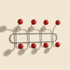 Wall Mounted Orbit Hook Rail in Chrome and Wood