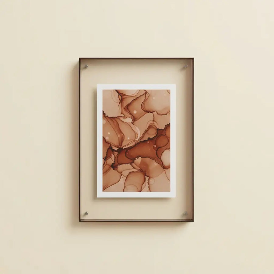 Brown Aura Floating Frame in Translucent Acrylic