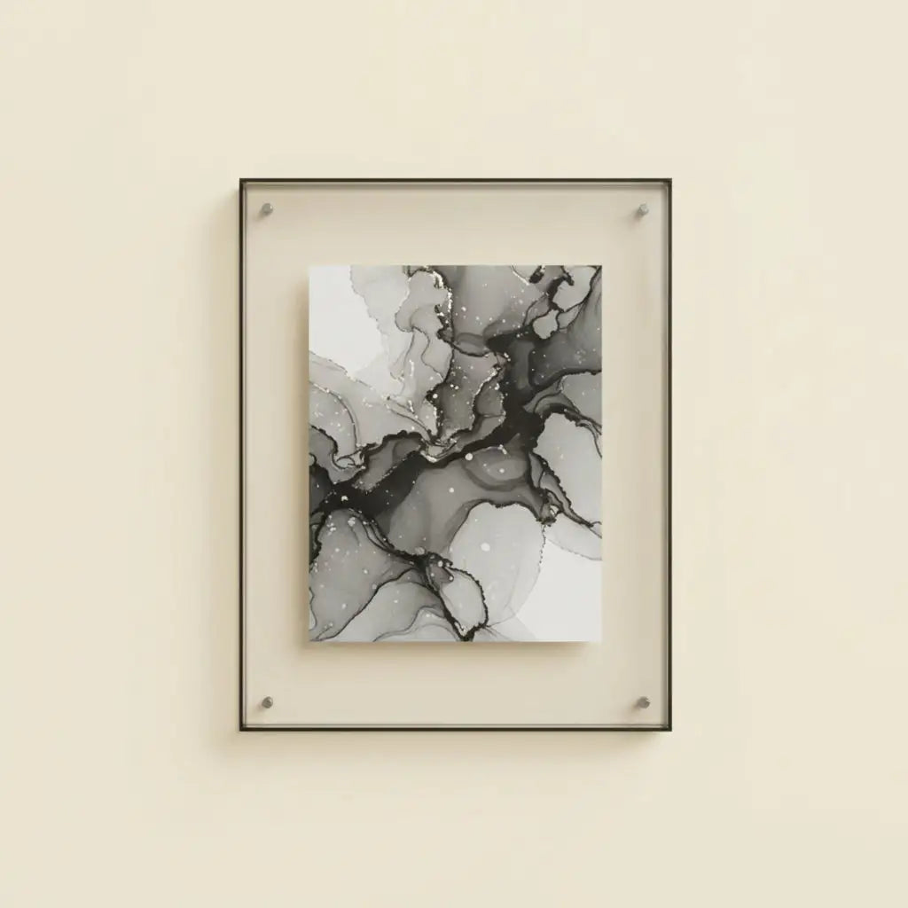 Grey Aura Floating Frame in Translucent Acrylic