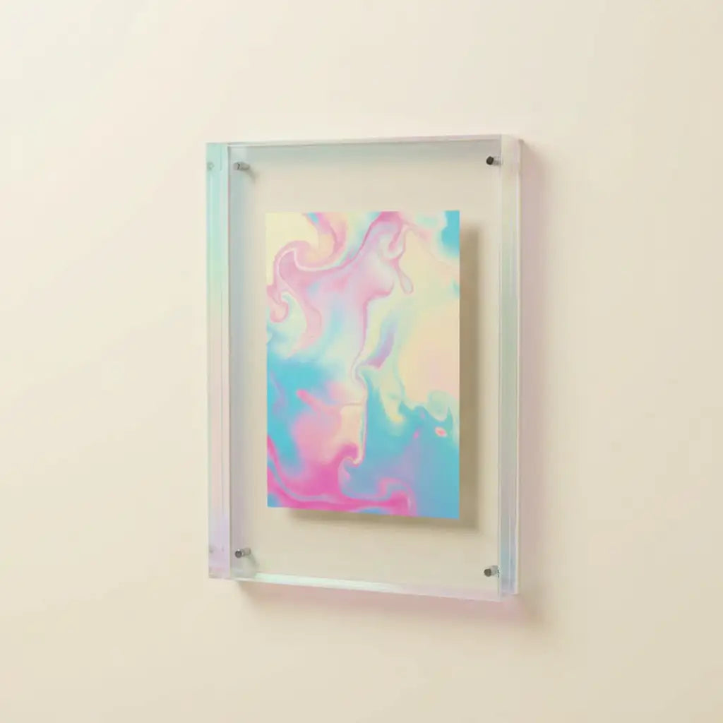 Rainbow Aura Floating Frame in Translucent Acrylic