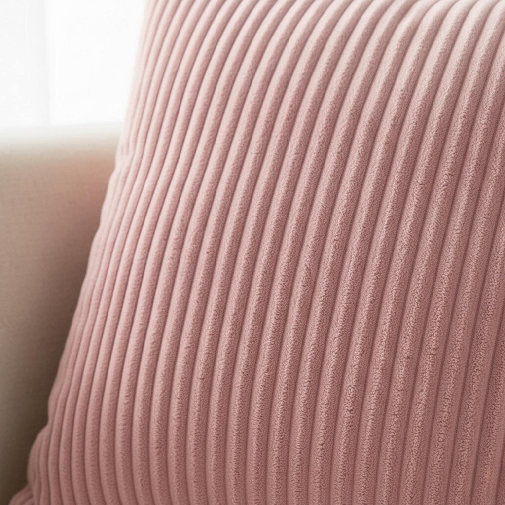 Corduroy velvet cushion cover fabric close up