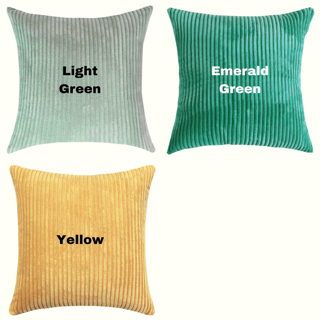 Corduroy velvet cushion cover size guide