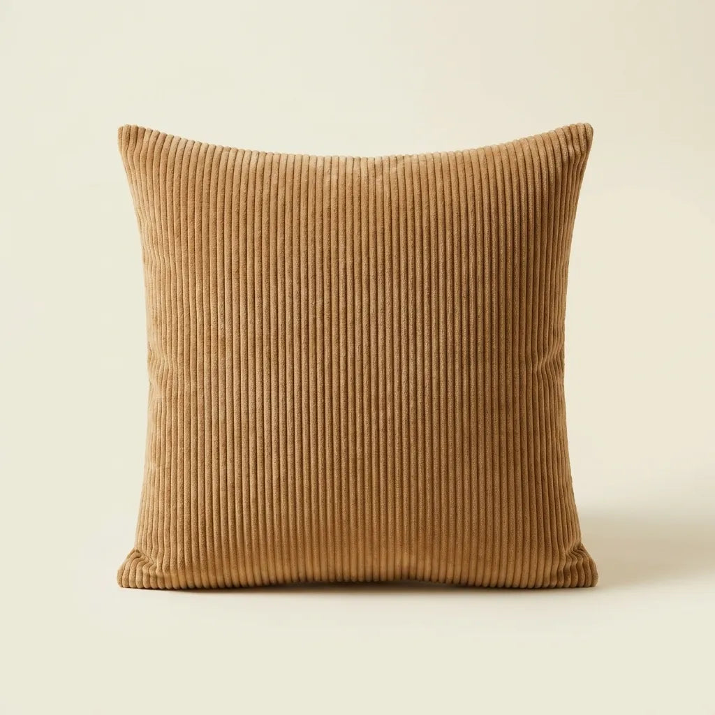 Camel corduroy velvet cushion cover