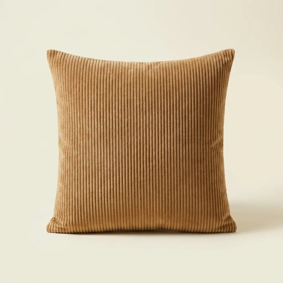 Camel corduroy velvet cushion cover