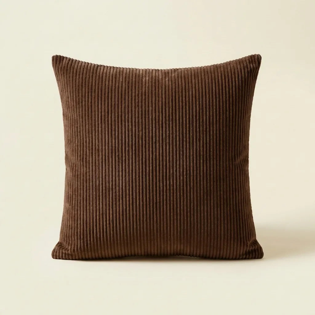 Dark Brown corduroy velvet cushion cover