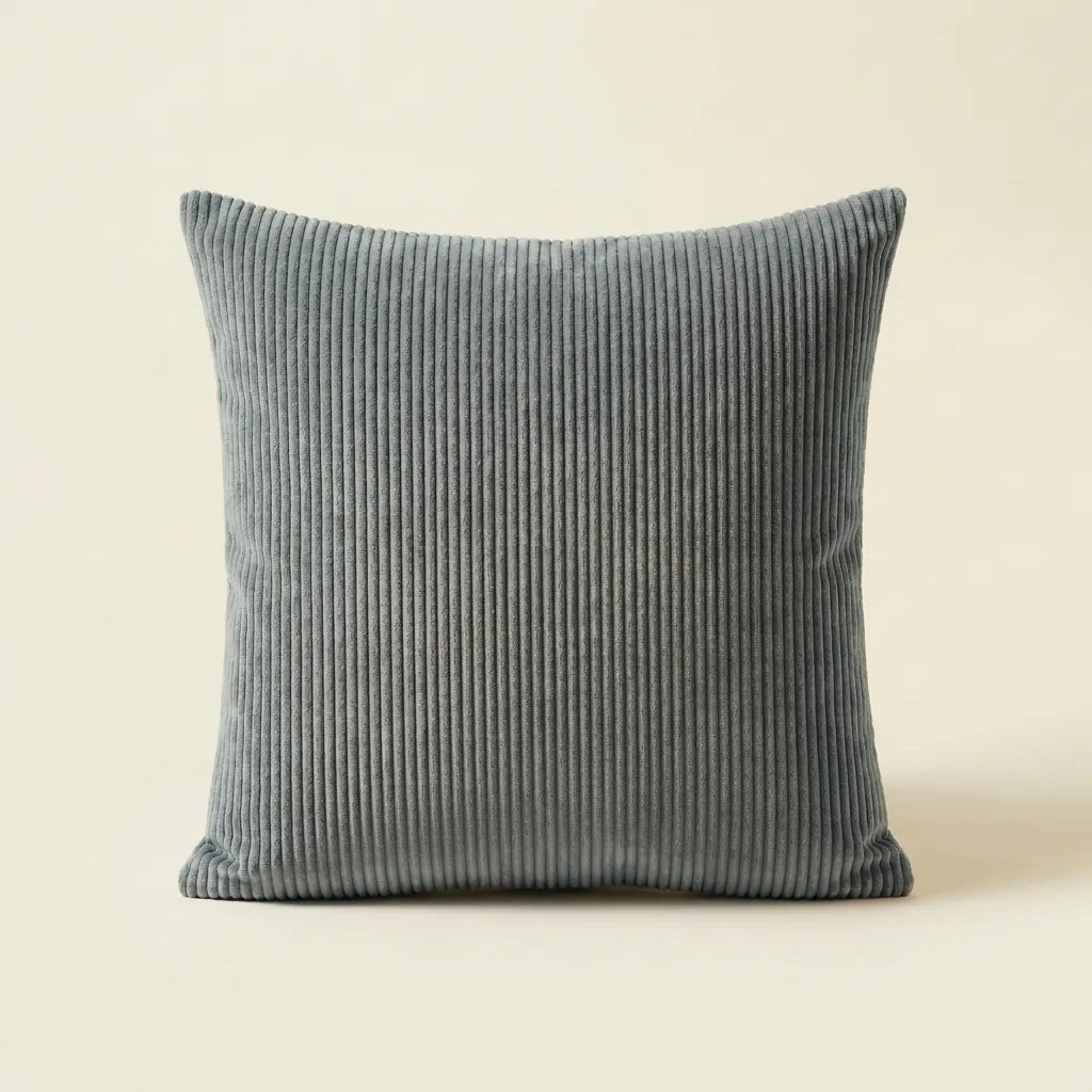 Greyish Blue corduroy velvet cushion cover