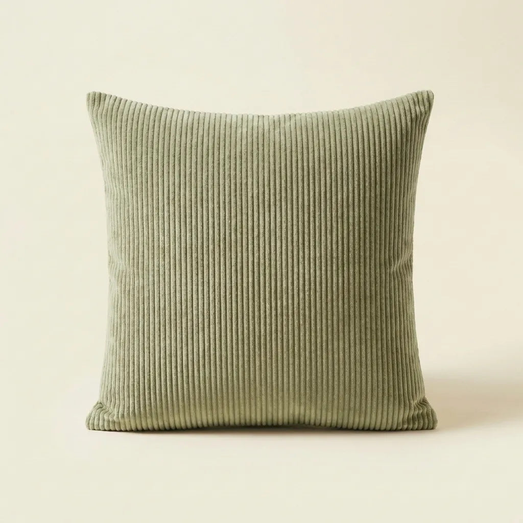 Light Green corduroy velvet cushion cover