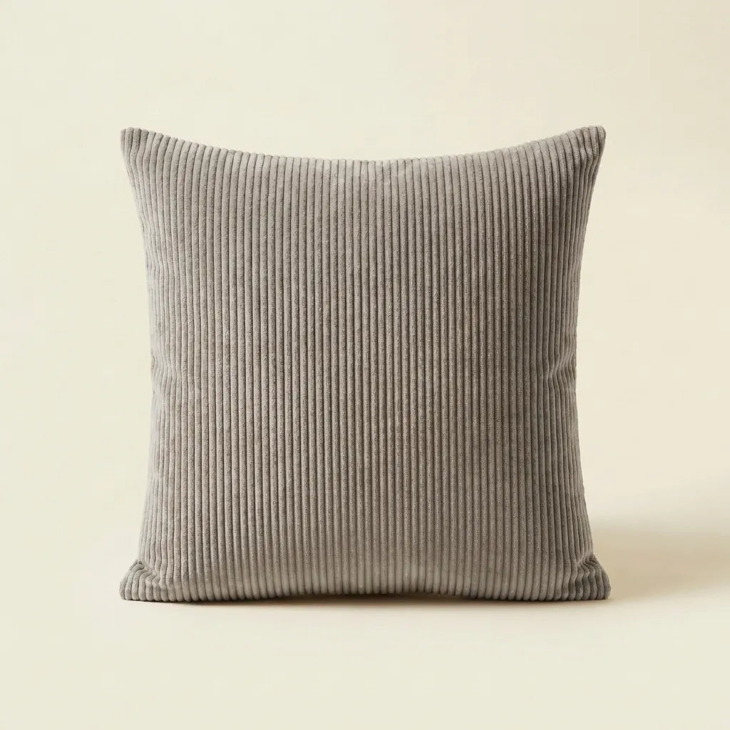 Silver Grey corduroy velvet cushion cover