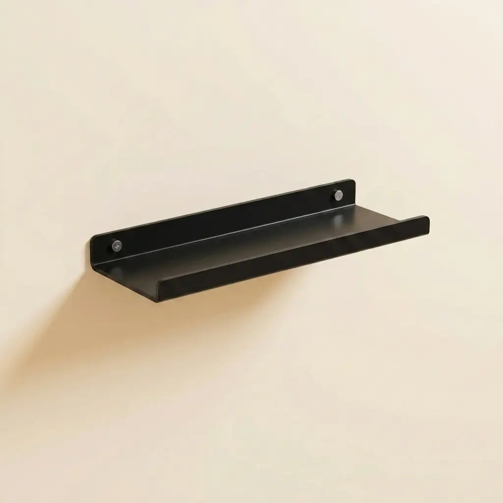 Black Wall Mounted Drift Floating Shelf in Acrylic