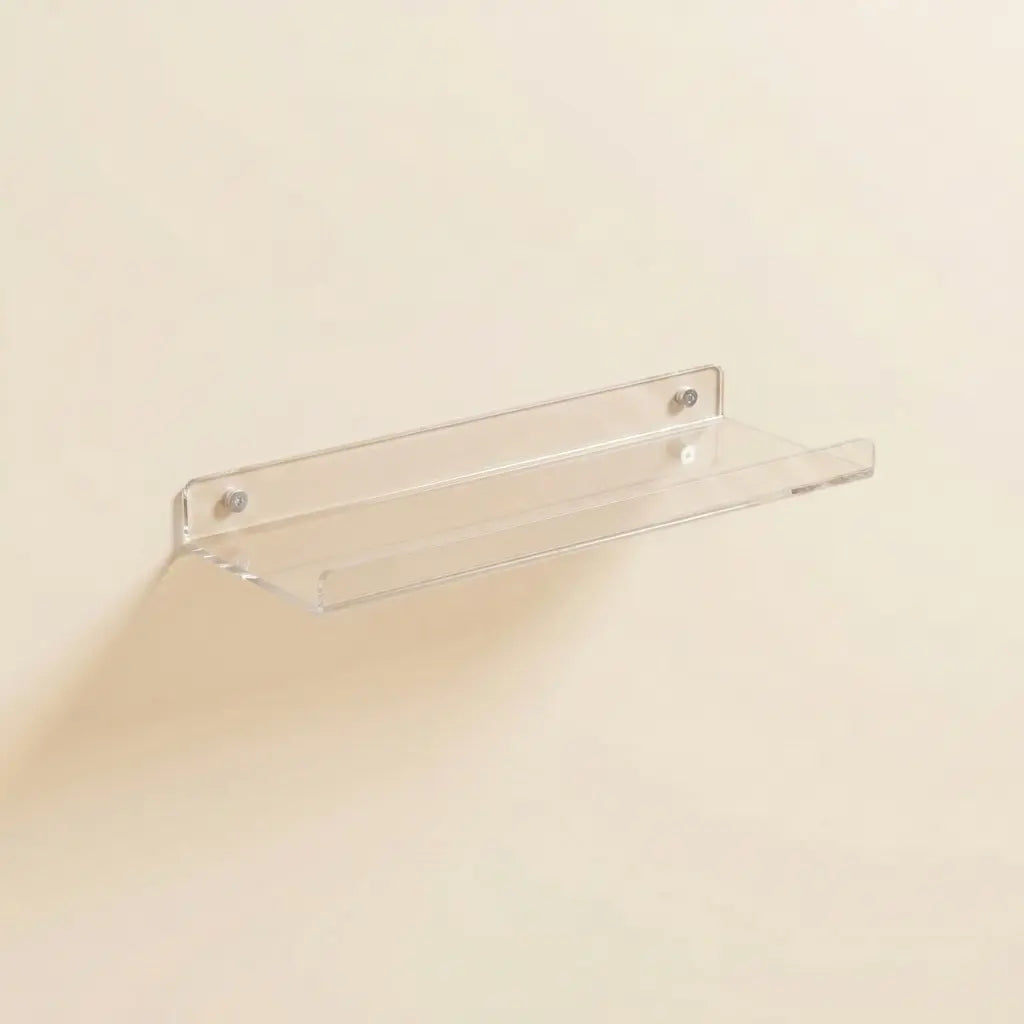 Clear Wall Mounted Drift Floating Shelf in Acrylic