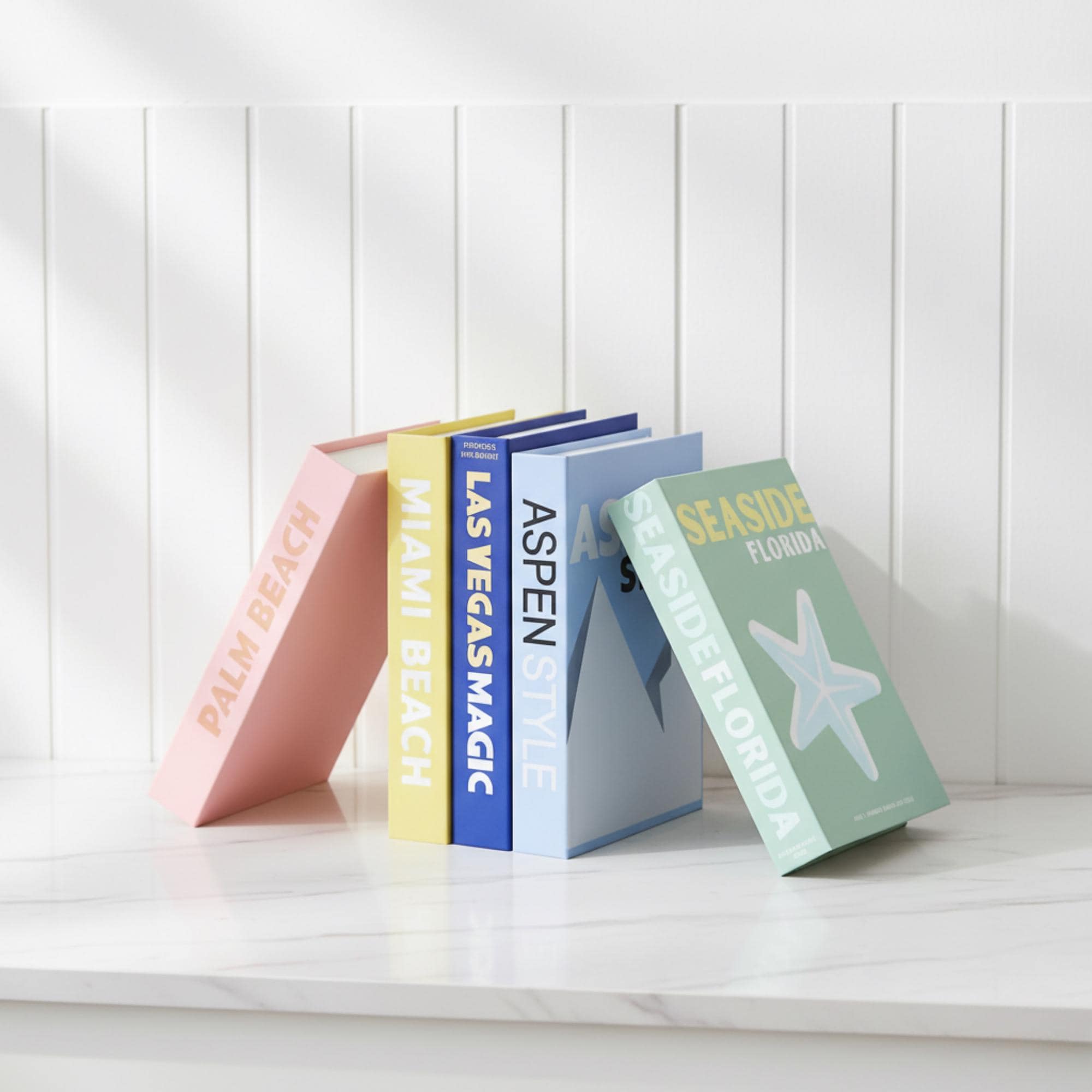 USA edition faux book boxes stacked