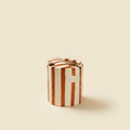 Terracotta striped ceramic tumbler 300 ml