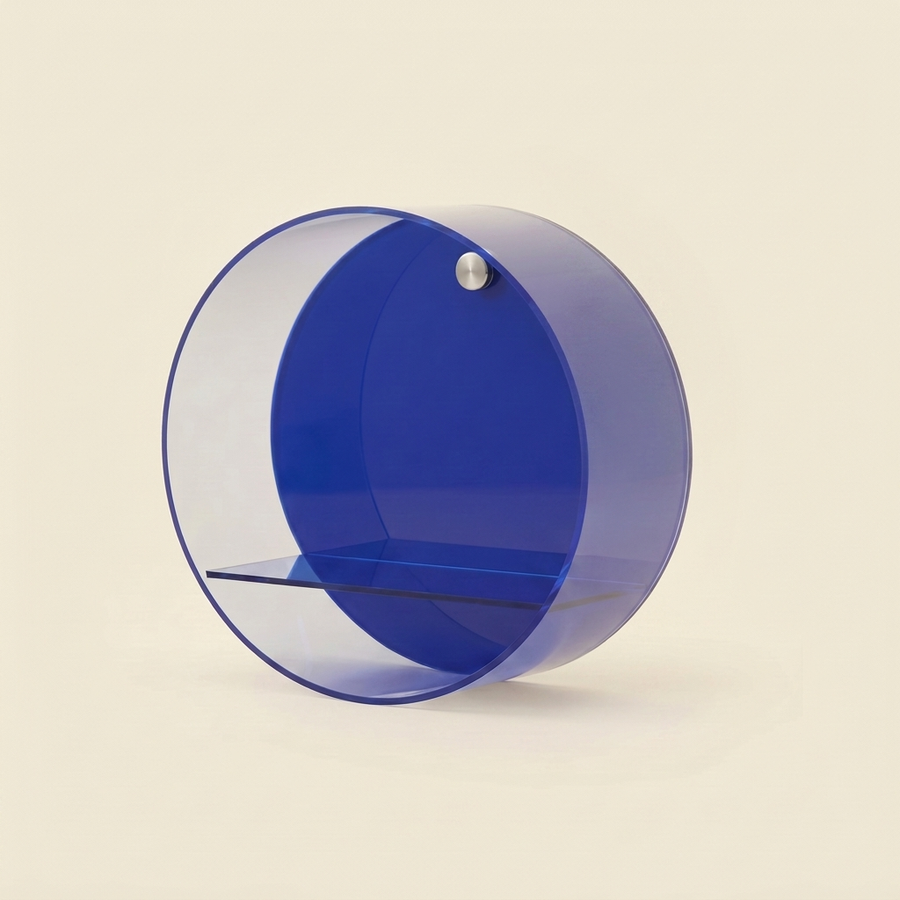 Wall Mounted Halo Round Shelf in Acrylic
