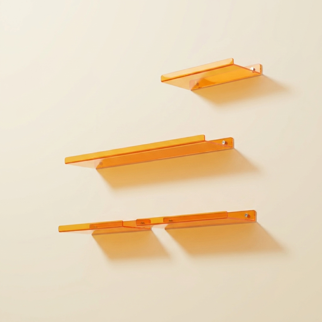 Wall Mounted Drift Floating Shelf in Acrylic