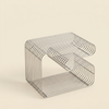Linea Side Table in Stainless Steel Wire