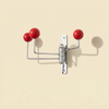 Wall Mounted Pirouette Swivel Hook in Steel and Wood