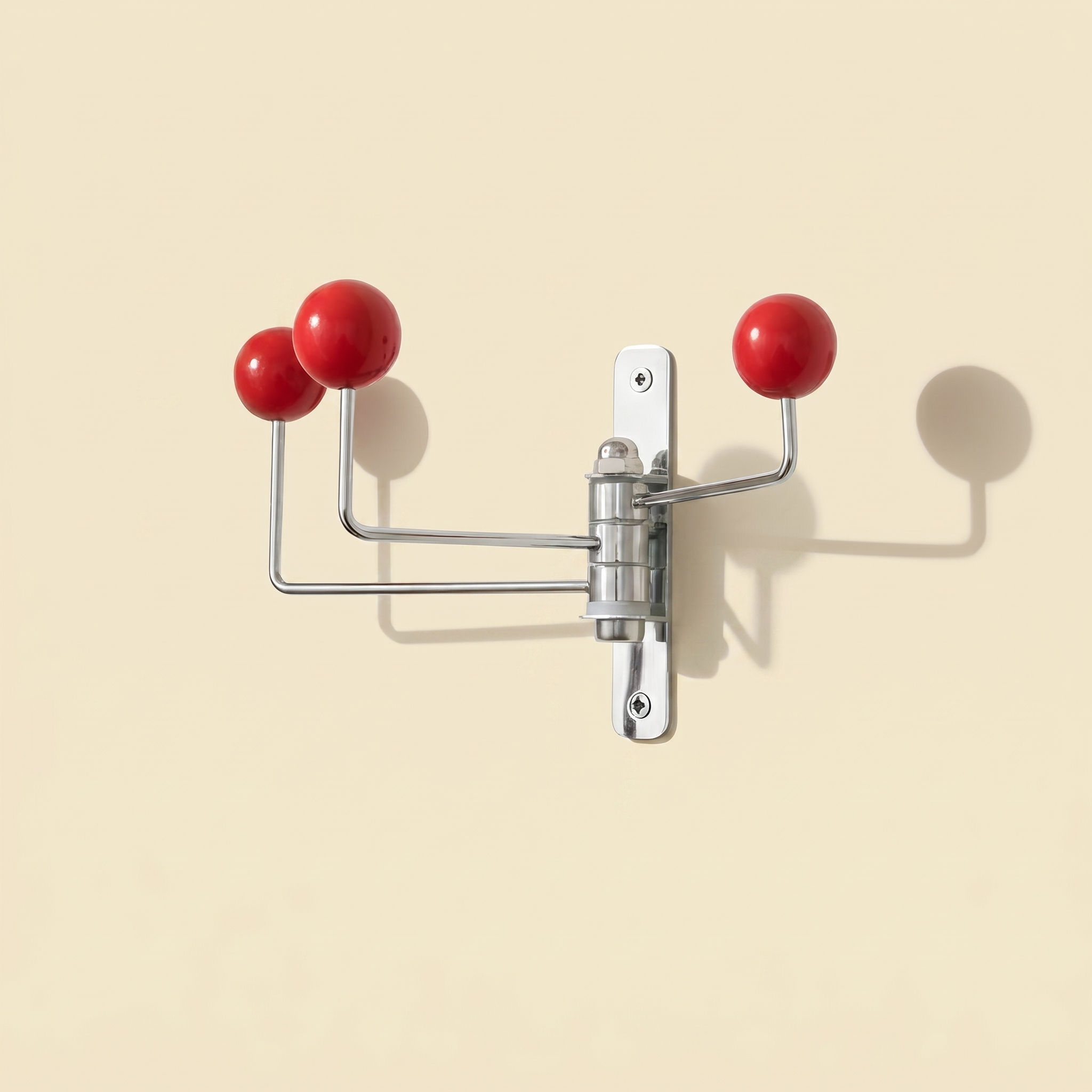 Wall Mounted Pirouette Swivel Hook in Steel and Wood