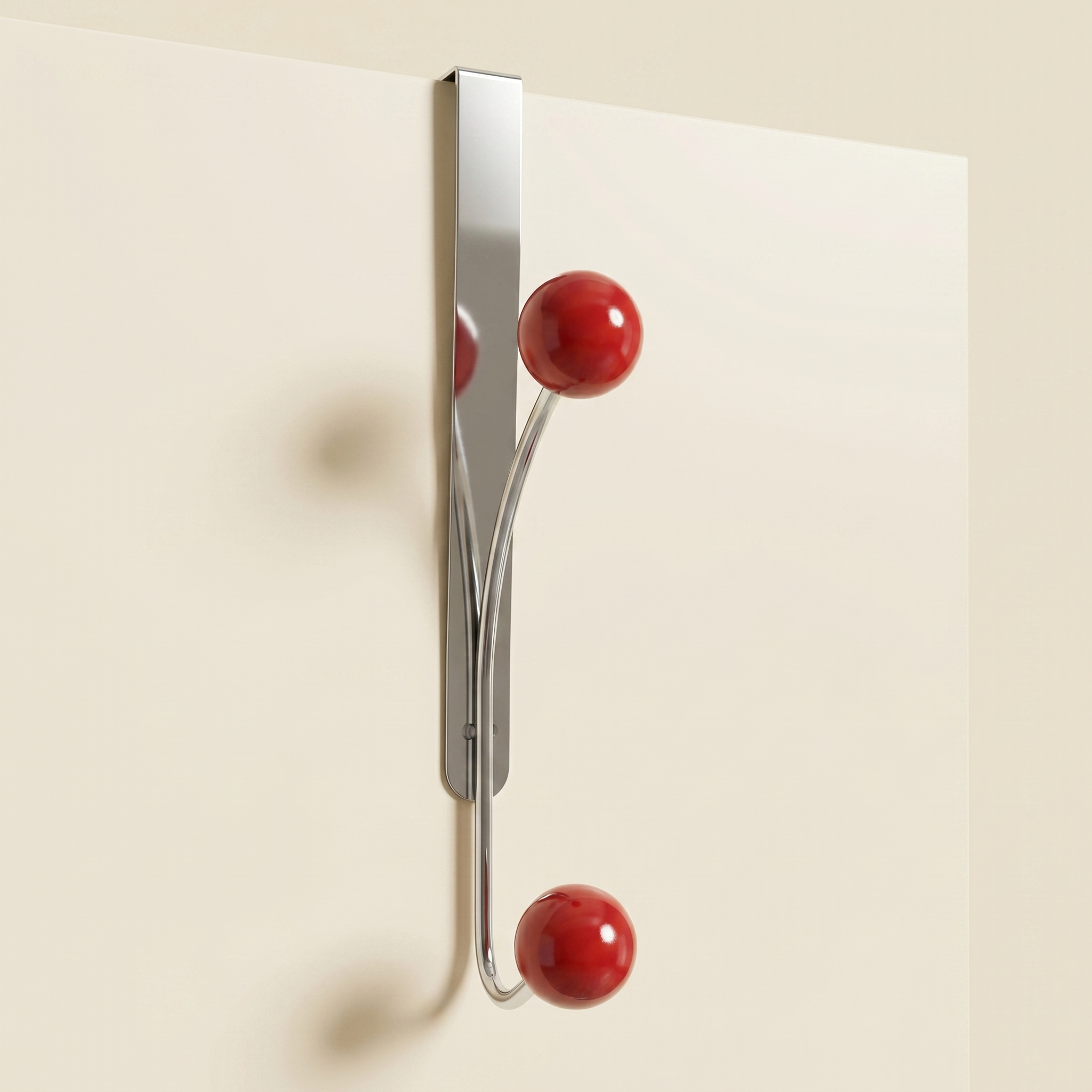 Over-Door Nomad Rack in Chrome and Wood
