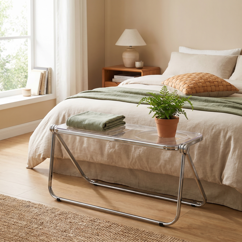 Clear Acrylic Lucent Folding Stool