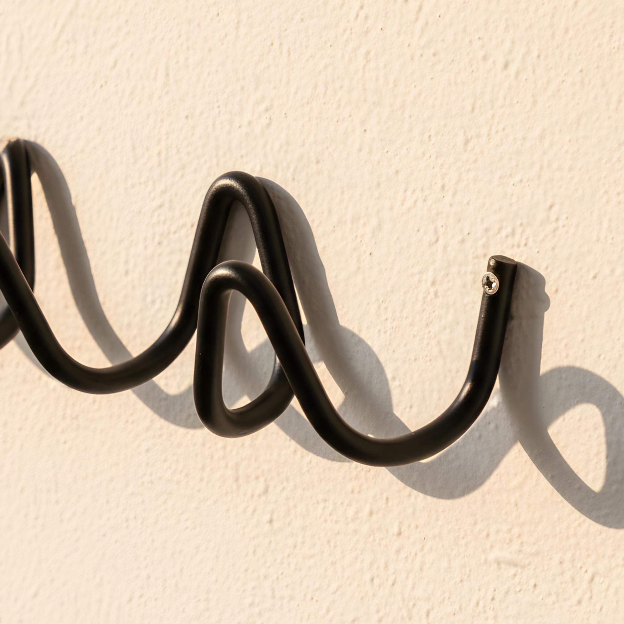 Wave Hook Rail colour range — multiple finishes shown together