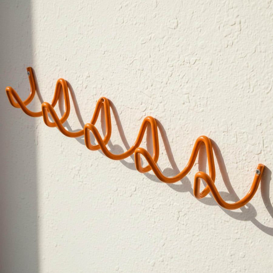Wave Hook Rail — close-up of mounting point and screw hardware