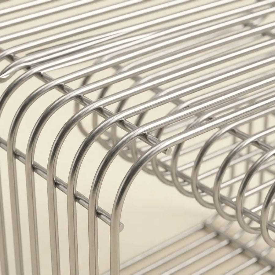 Linea Side Table in Stainless Steel Wire — alternate view 6