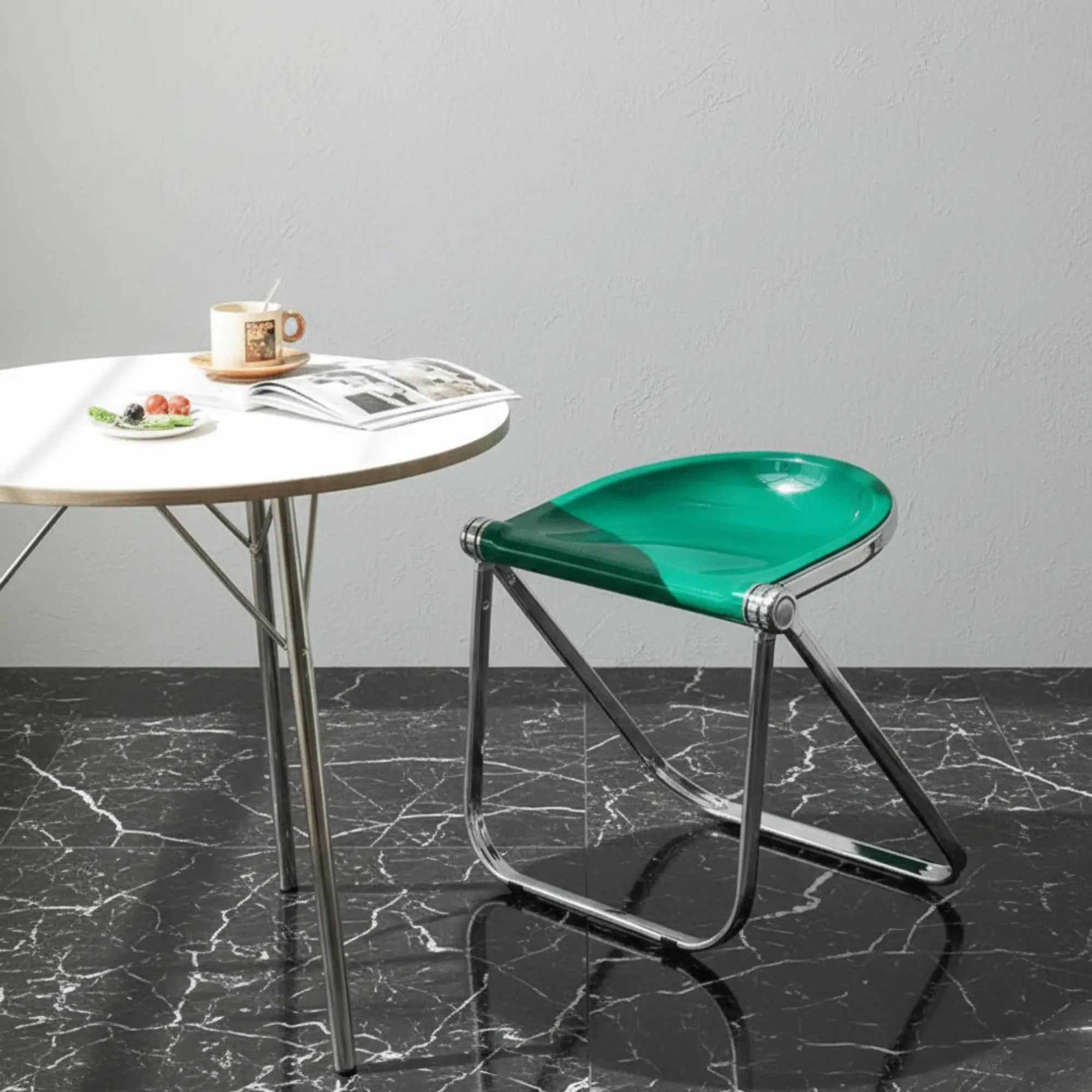 Clear Acrylic Lucent Folding Stool — alternate view 2