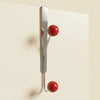 Over-Door Nomad Rack in Chrome and Wood - 1 Hooks
