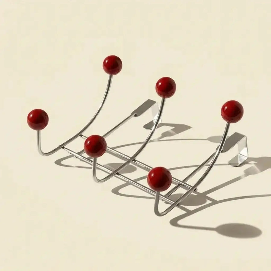 Over-Door Nomad Rack in Chrome and Wood — alternate view 5