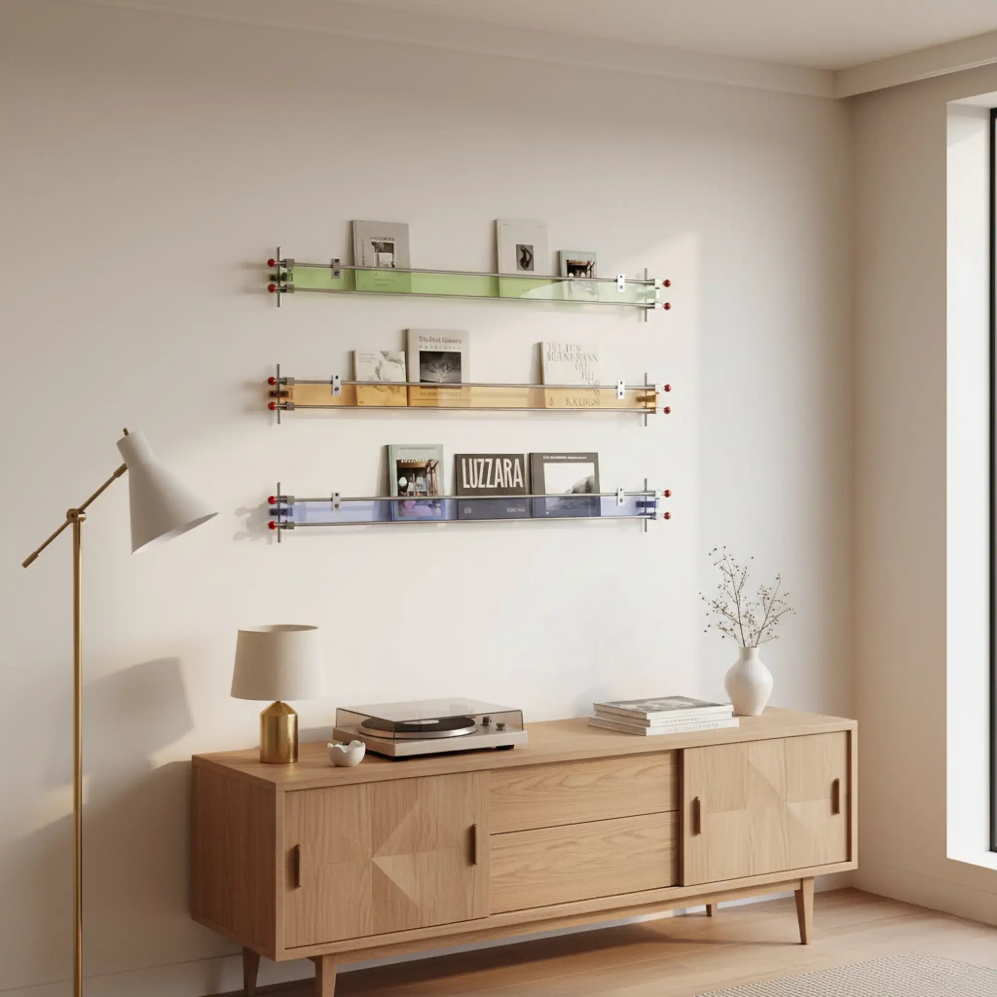 Spectrum Acrylic Shelf with Chrome-Plated Frame — alternate view 2