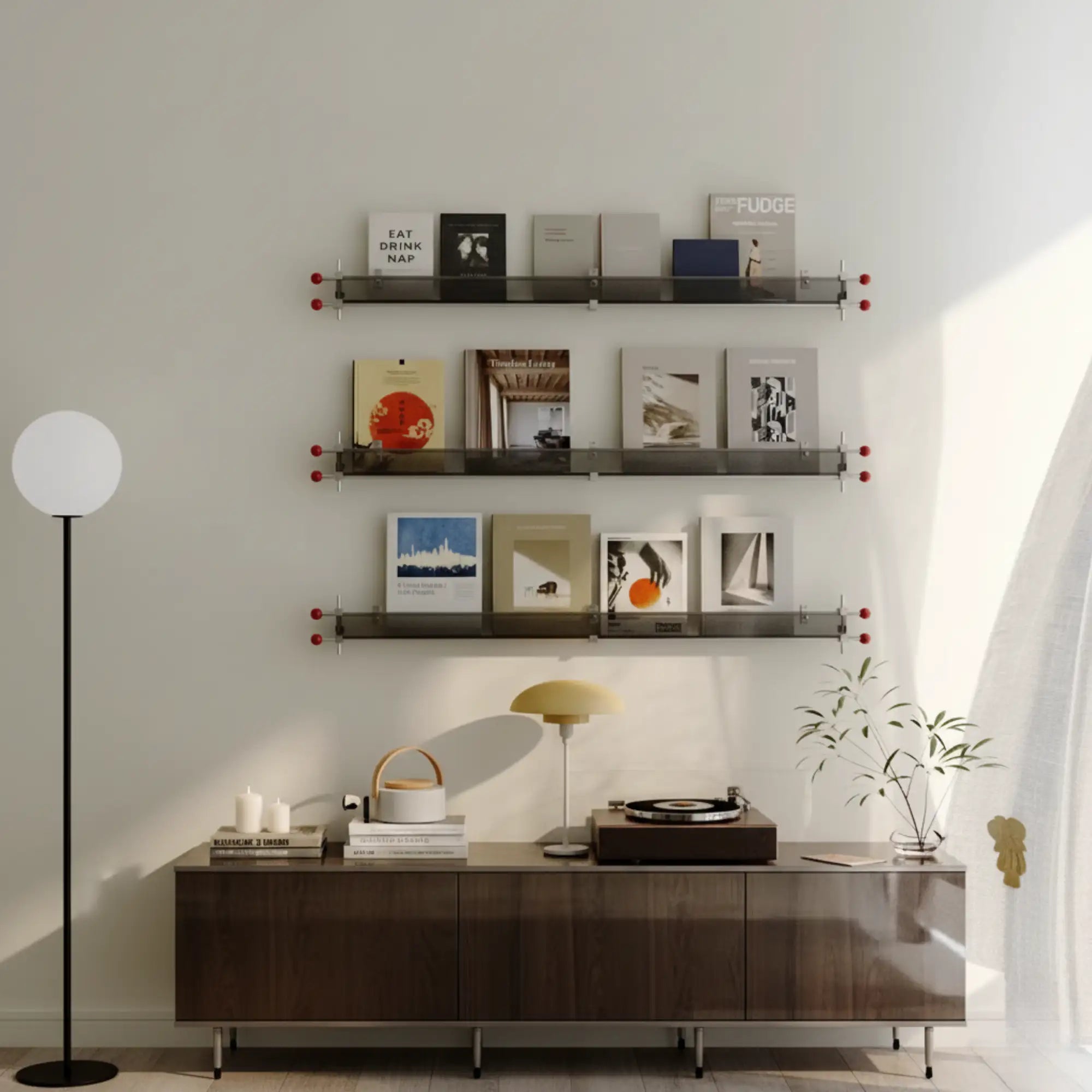 Spectrum Acrylic Shelf with Chrome-Plated Frame — alternate view 3