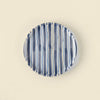 Hand-Painted Striped Ceramic Plate, 18.8 cm
