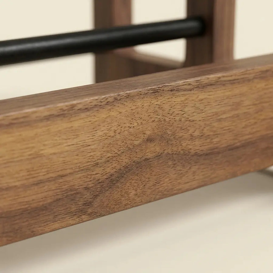 Freestanding Tempo Record Stand in Walnut and Iron — alternate view 5